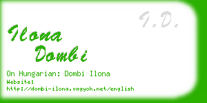 ilona dombi business card